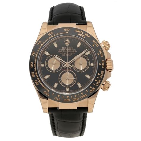 rolex daytona everose gold leather strap price|rolex 116515ln price.